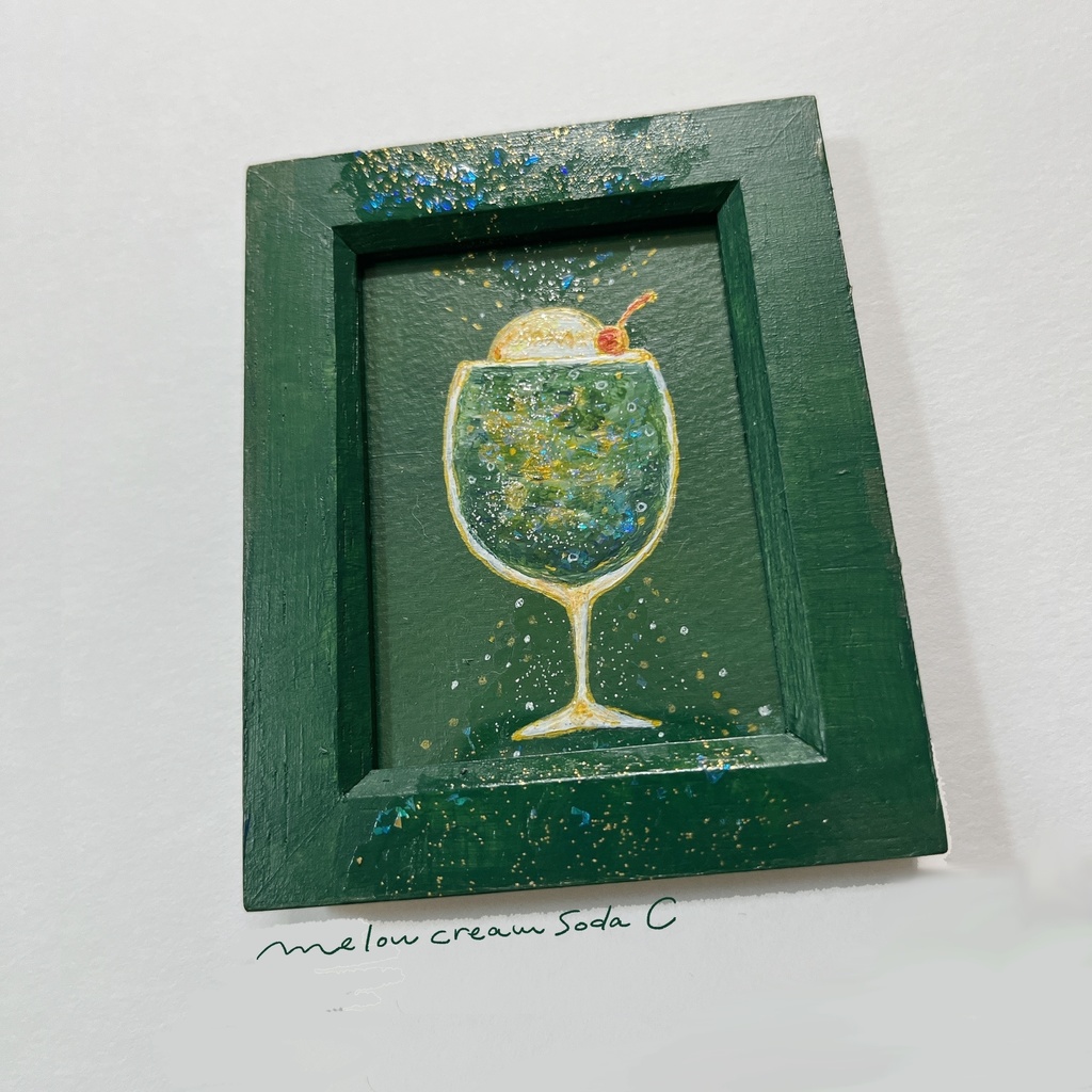 【展示】メロンクリームソーダのミニ原画