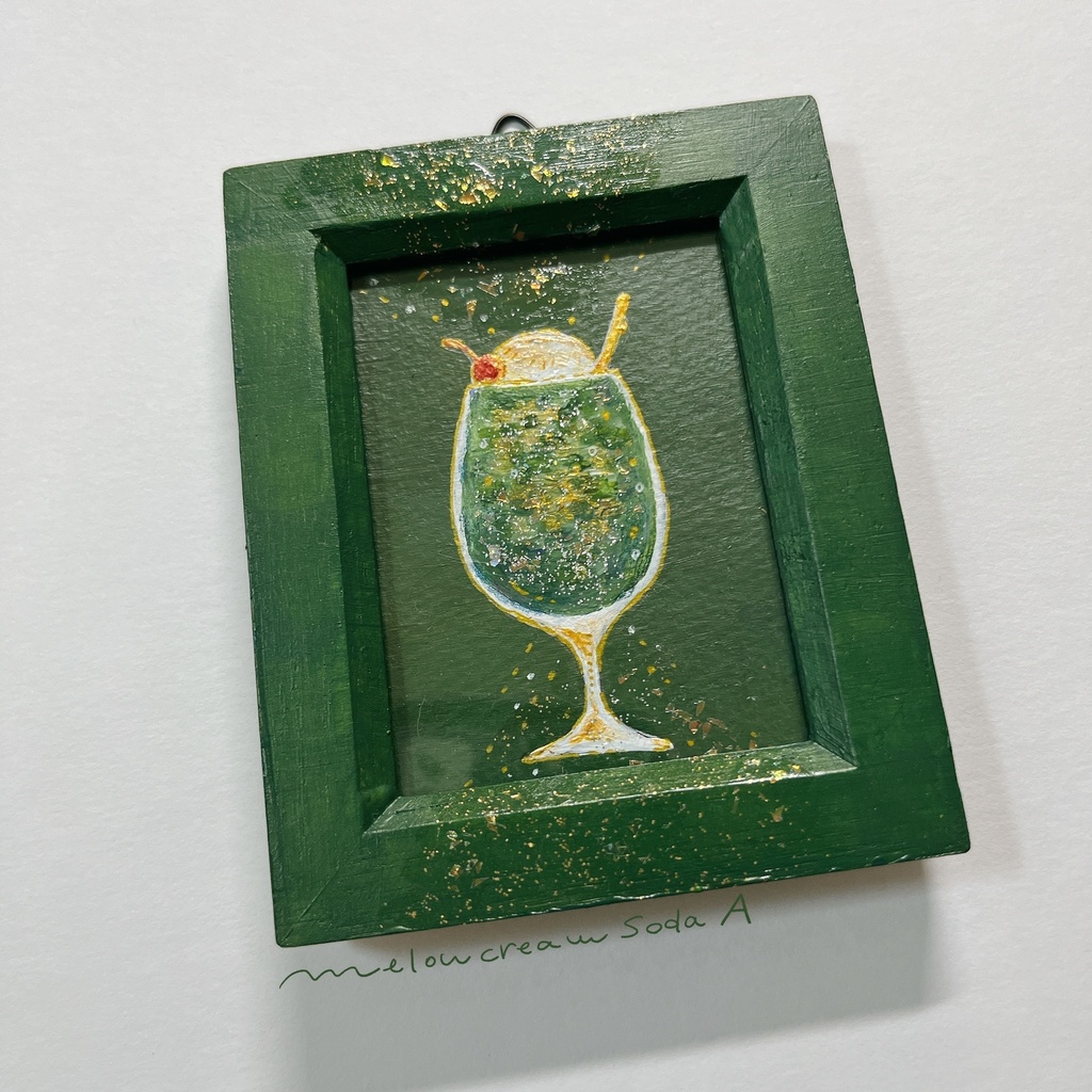 【展示】メロンクリームソーダのミニ原画