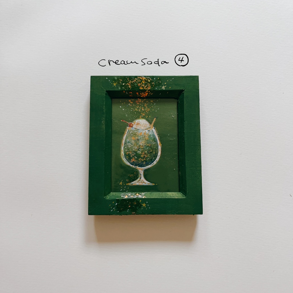 【展示】クリームソーダのミニ原画