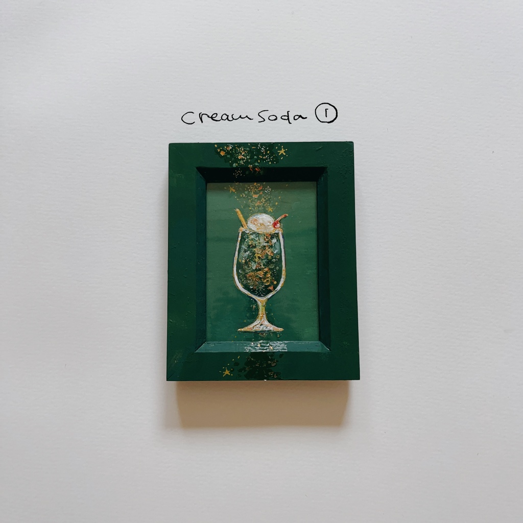 【展示】クリームソーダのミニ原画