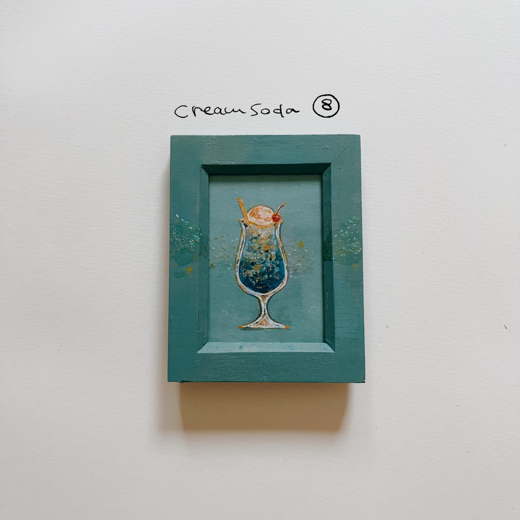 【展示】クリームソーダのミニ原画