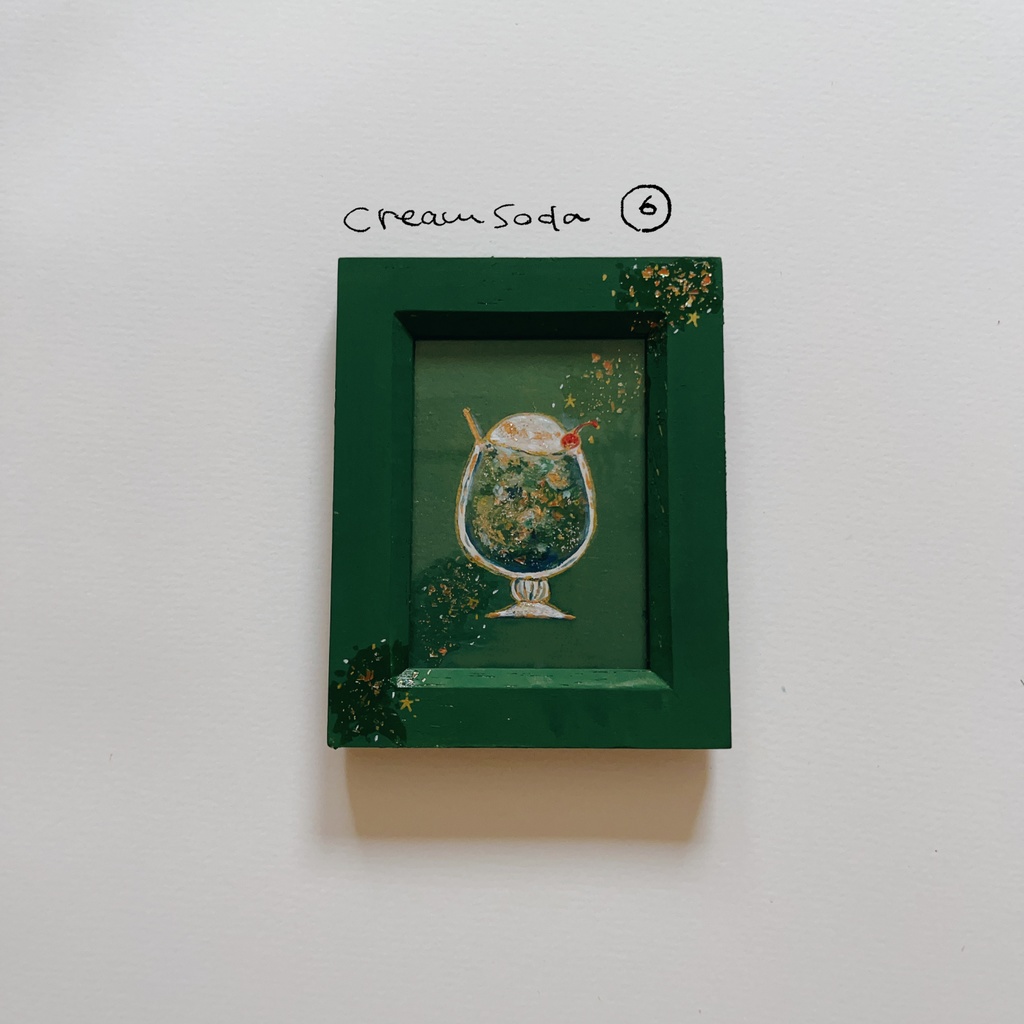 【展示】クリームソーダのミニ原画