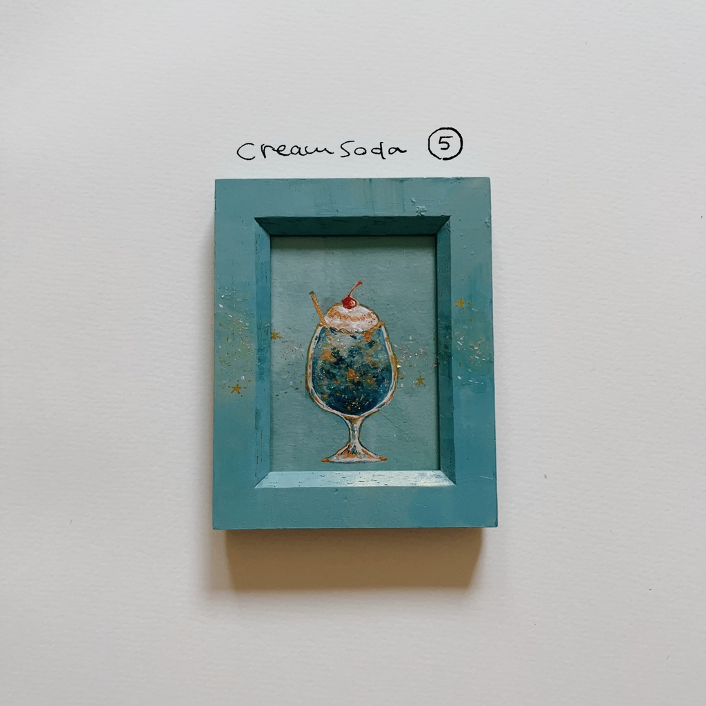 【展示】クリームソーダのミニ原画