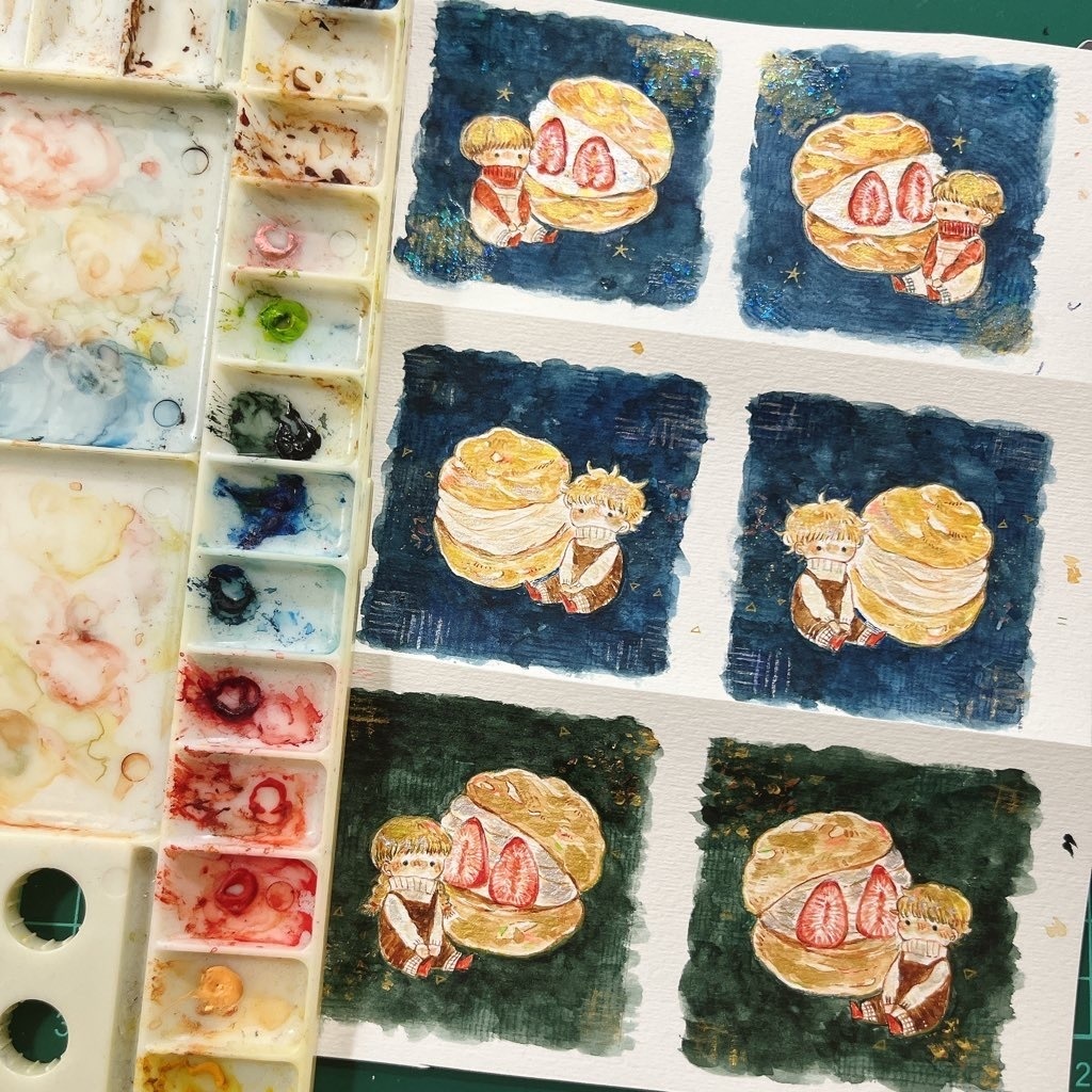 【展示】シュークリームキッズのミニ原画