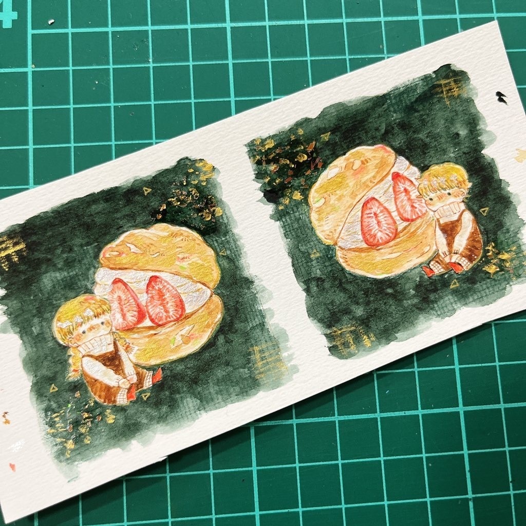【展示】シュークリームキッズのミニ原画