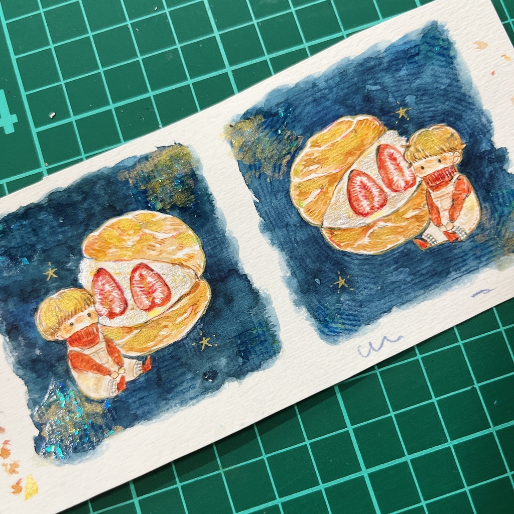 【展示】シュークリームキッズのミニ原画