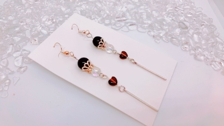 【天然石】1014R:ベルギー組【ピアス/イヤリング】