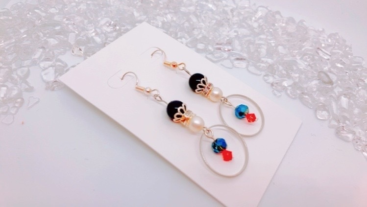 【天然石】1014R:ベルギー組【ピアス/イヤリング】