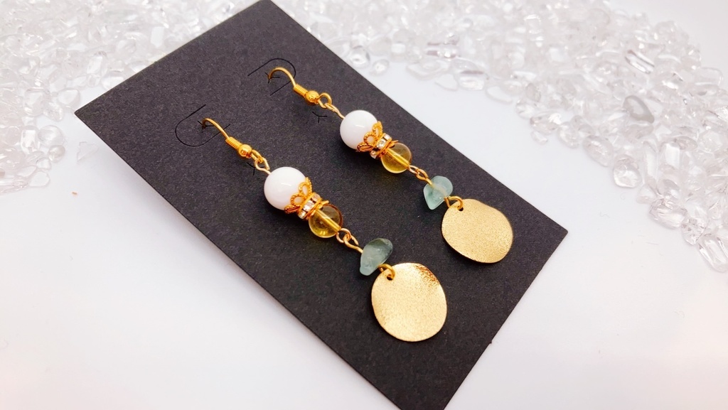 【天然石】1014R:ベルギー組【ピアス/イヤリング】