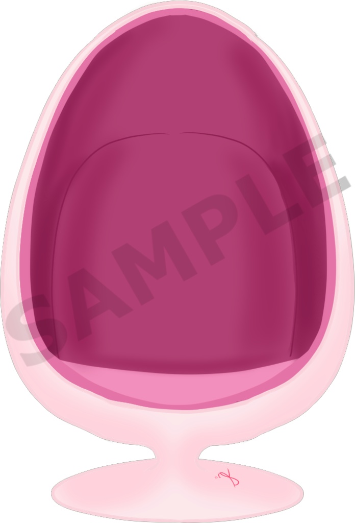 2D Vtuber Egg Chair png Image