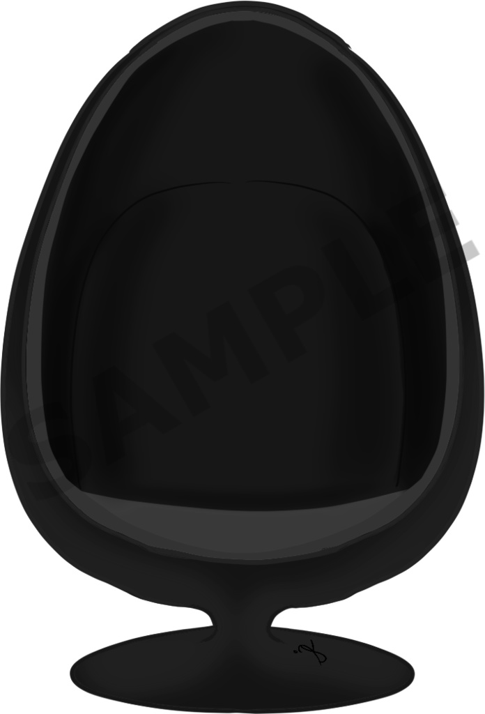 2D Vtuber Egg Chair png Image