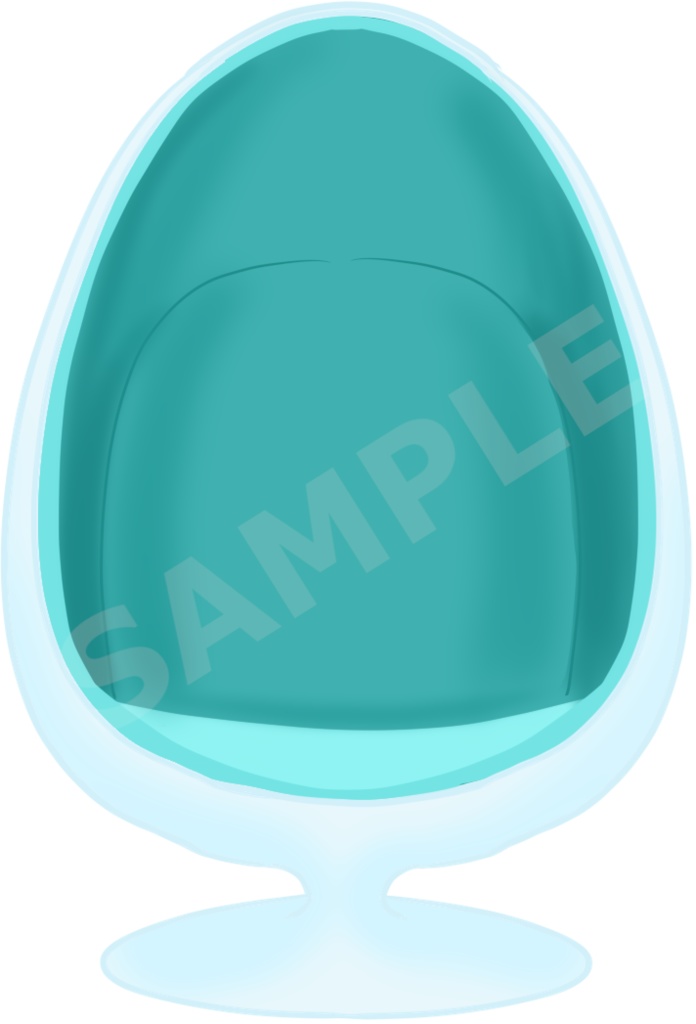 2D Vtuber Egg Chair png Image