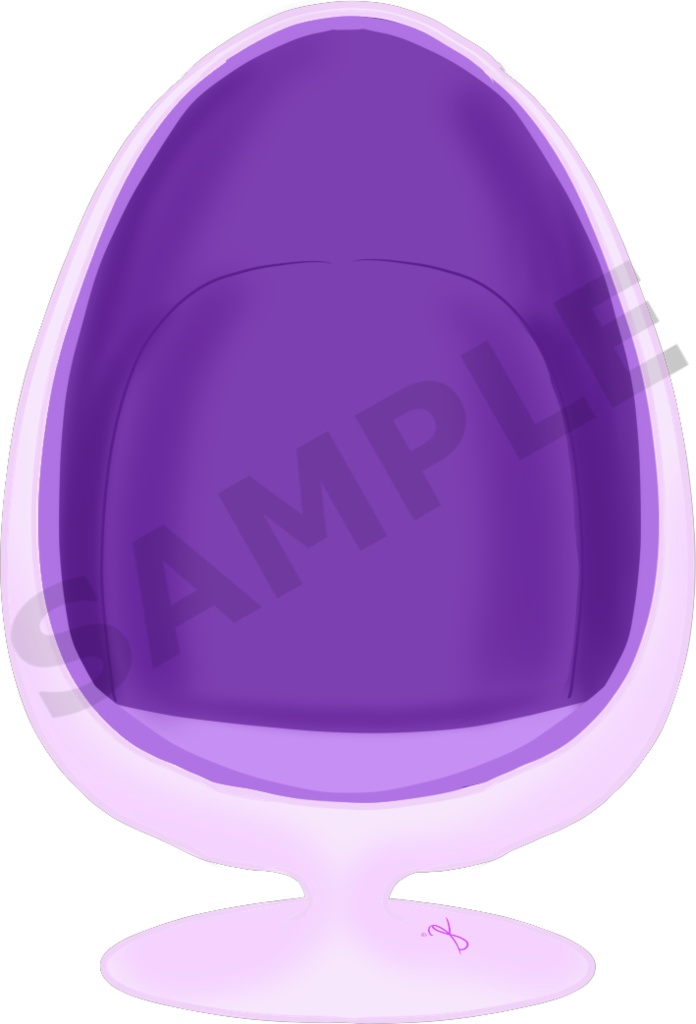 2D Vtuber Egg Chair png Image