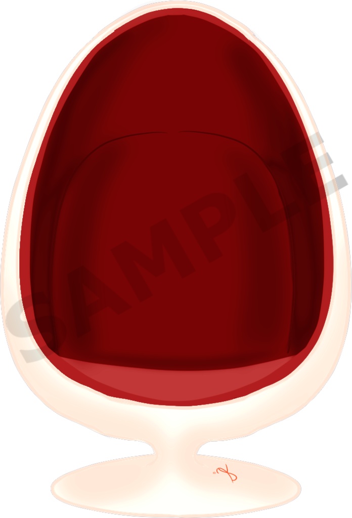 2D Vtuber Egg Chair png Image