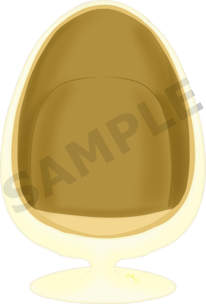 2D Vtuber Egg Chair png Image