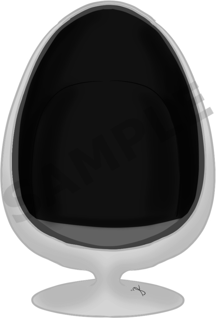 2D Vtuber Egg Chair png Image