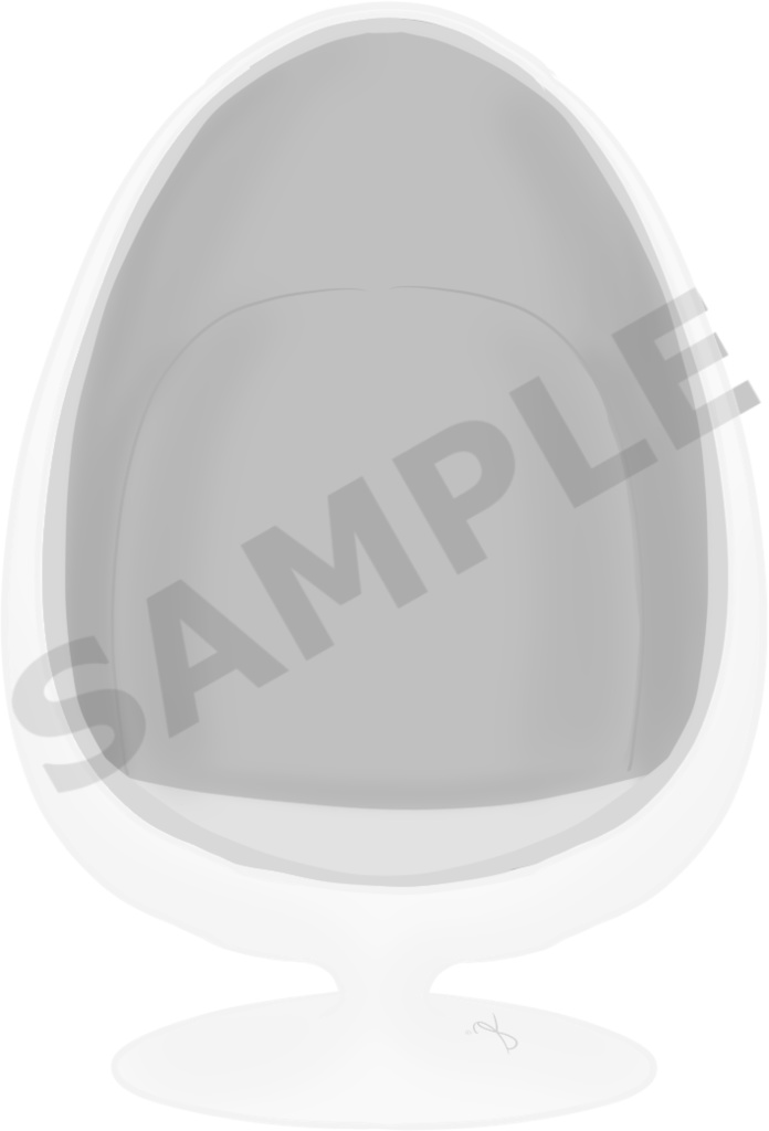 2D Vtuber Egg Chair png Image