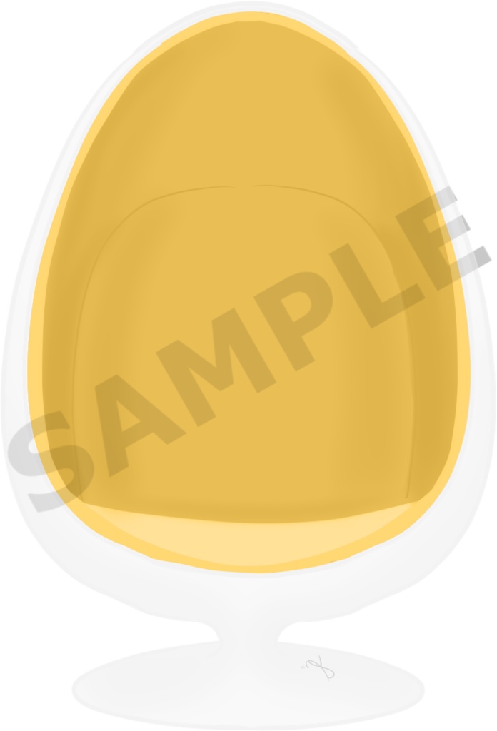 2D Vtuber Egg Chair png Image