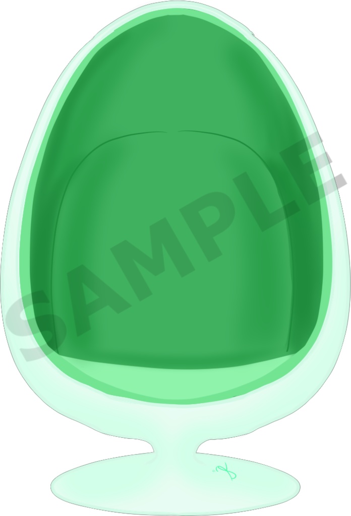 2D Vtuber Egg Chair png Image