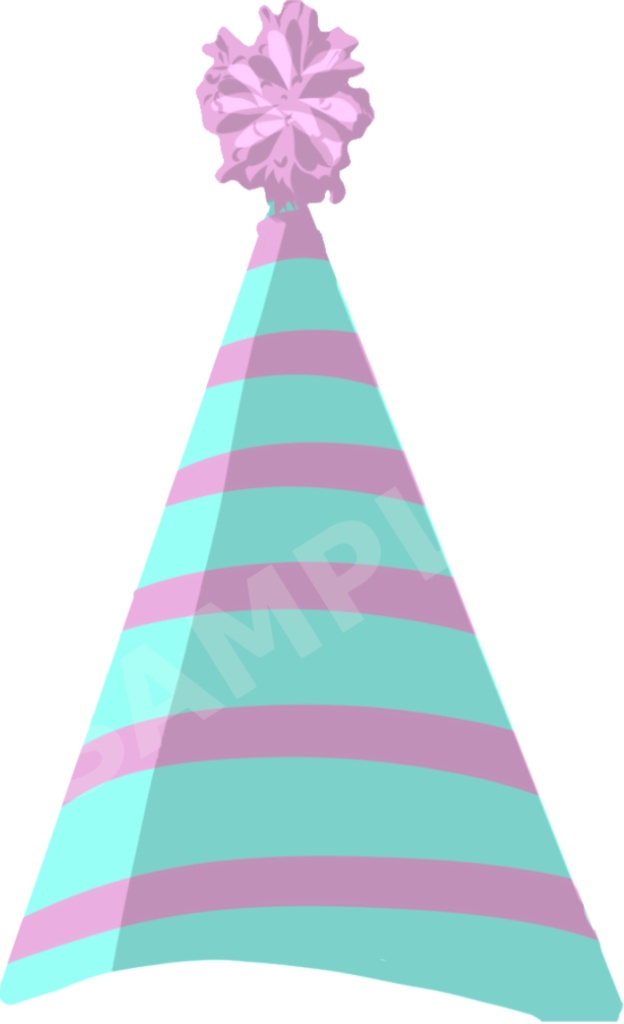 Lineless Vtuber Birthday Hat png