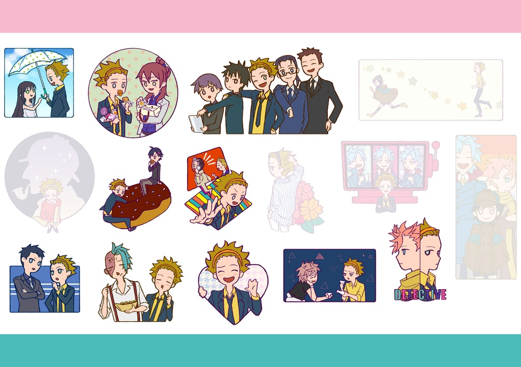 【訳あり】若鹿くんとみんなのフレークシール（10種）