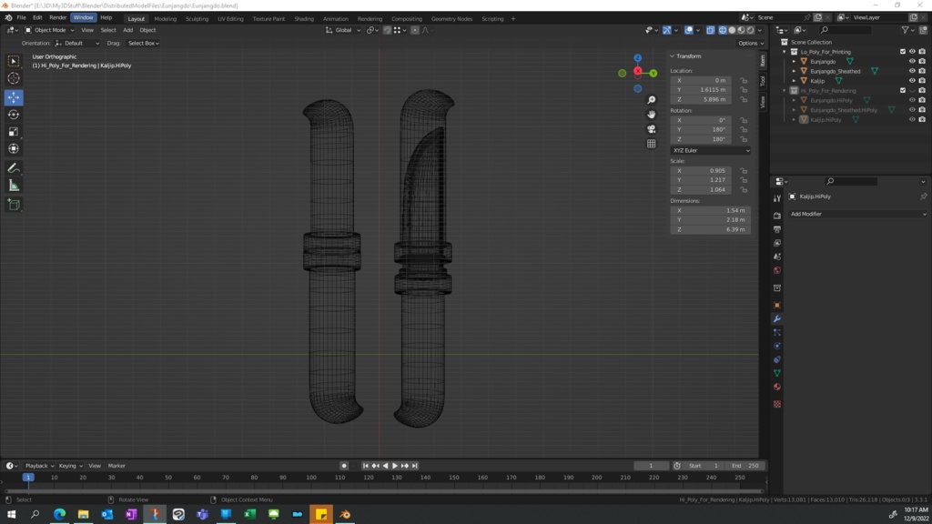 Eunjangdo 은장도 - Korean Silvered Knife