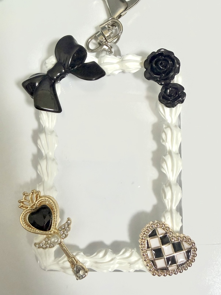 デコチェキケース/ストラップ付【モノクロ】