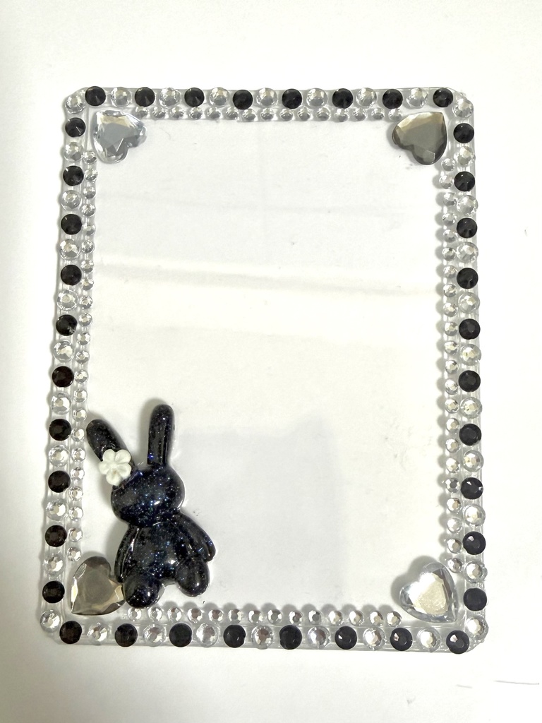 デコチェキケース【モノクロ - うさぎ】