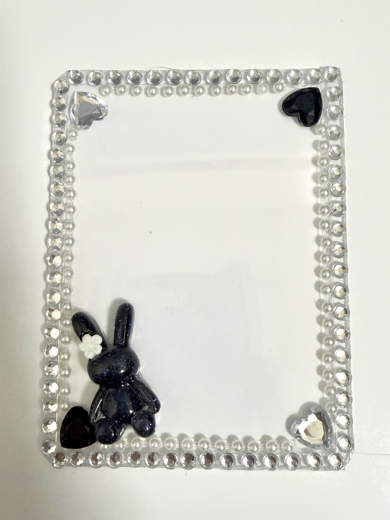 デコチェキケース【モノクロ - うさぎ】