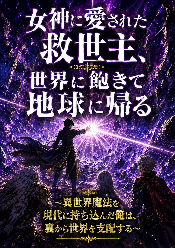 『女神に愛された救世主、世界に飽きて地球に帰る』短編小説+挿絵集セット