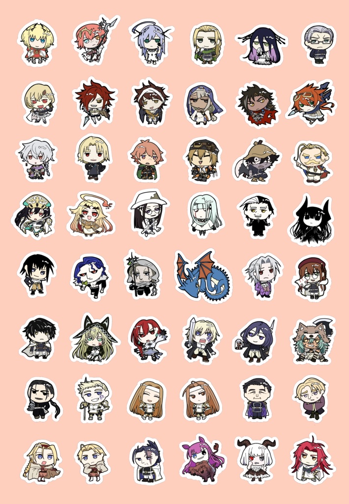 【1月後半→2月頭発送予定】勇者刑フレークシール48種