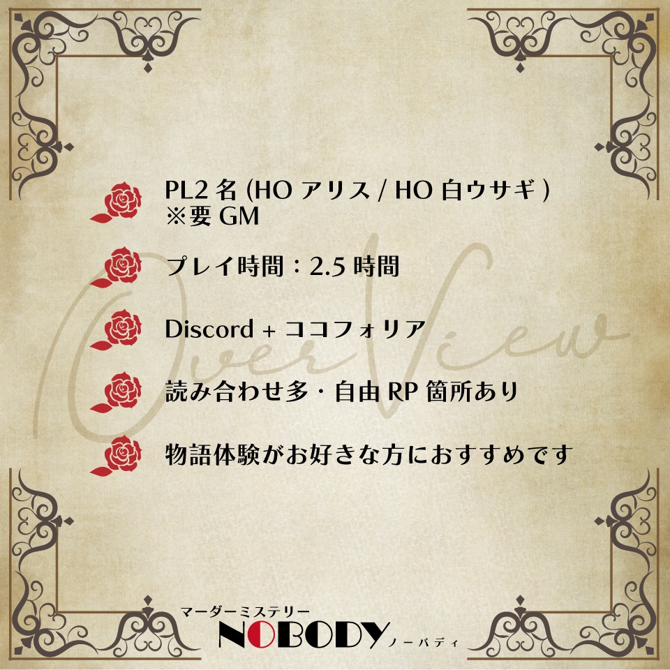 マーダーミステリー「NOBODY」