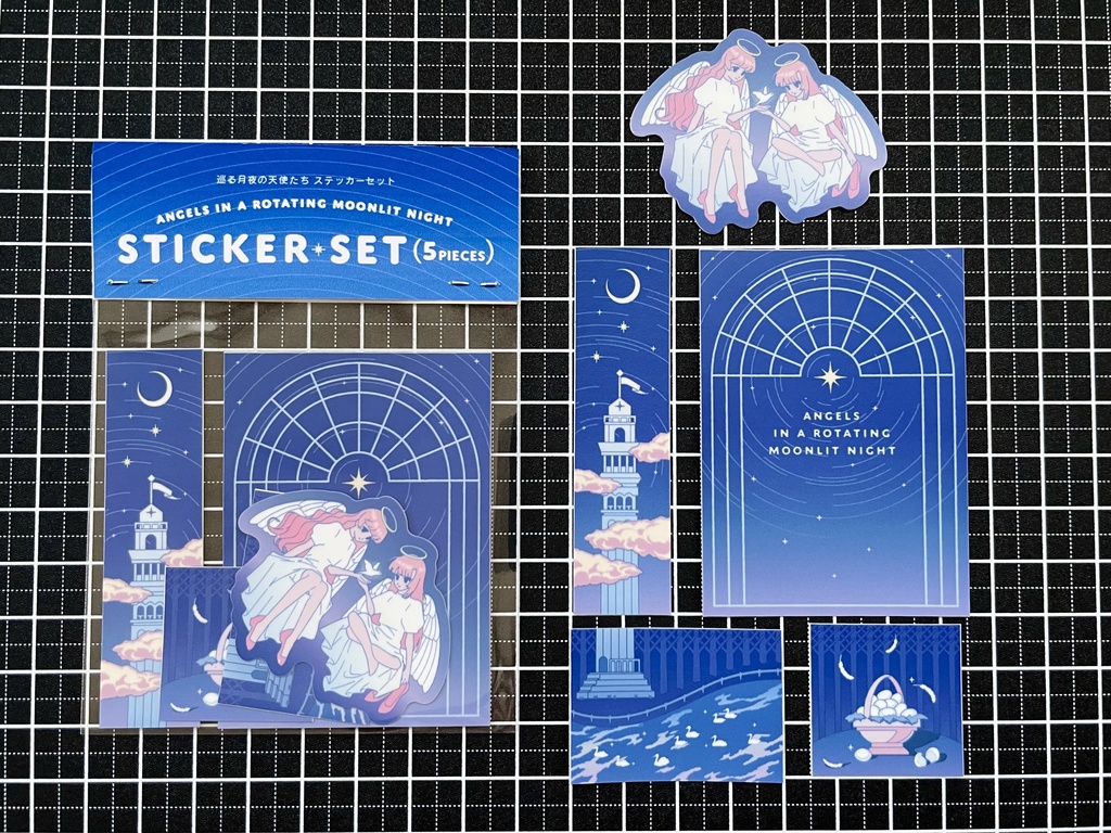 ステッカーセット(巡る月夜の天使たち)