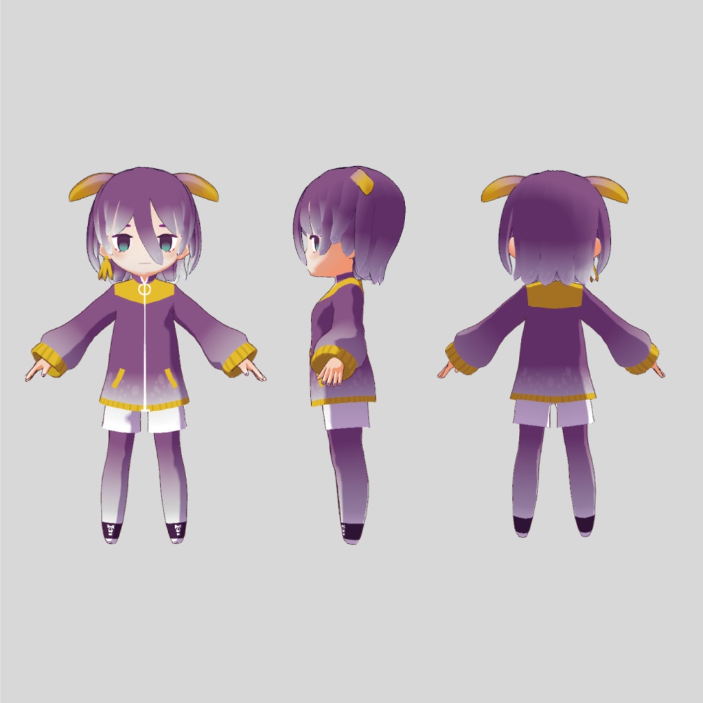 VRoid製3Dモデル ジャージウミウシちゃん