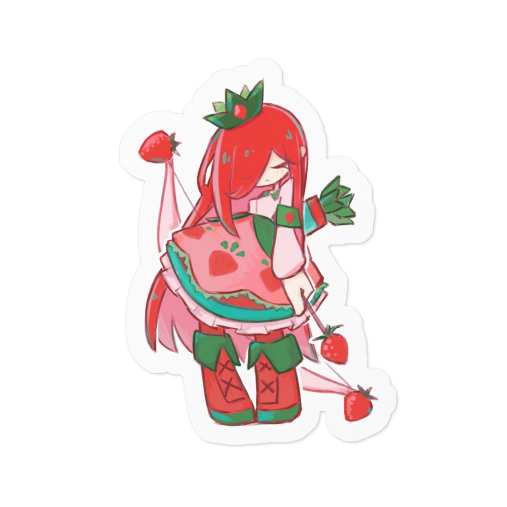 イチゴの弓兵ステッカー