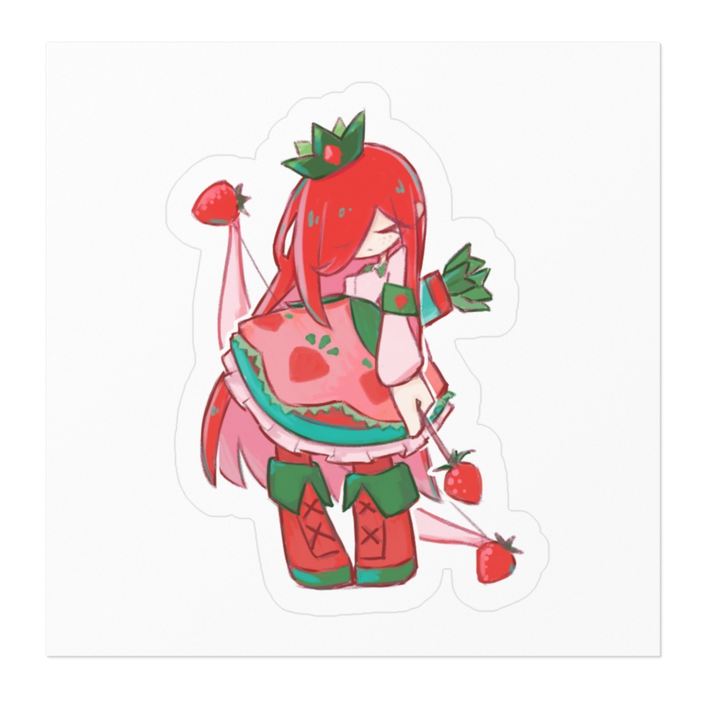 イチゴの弓兵ステッカー