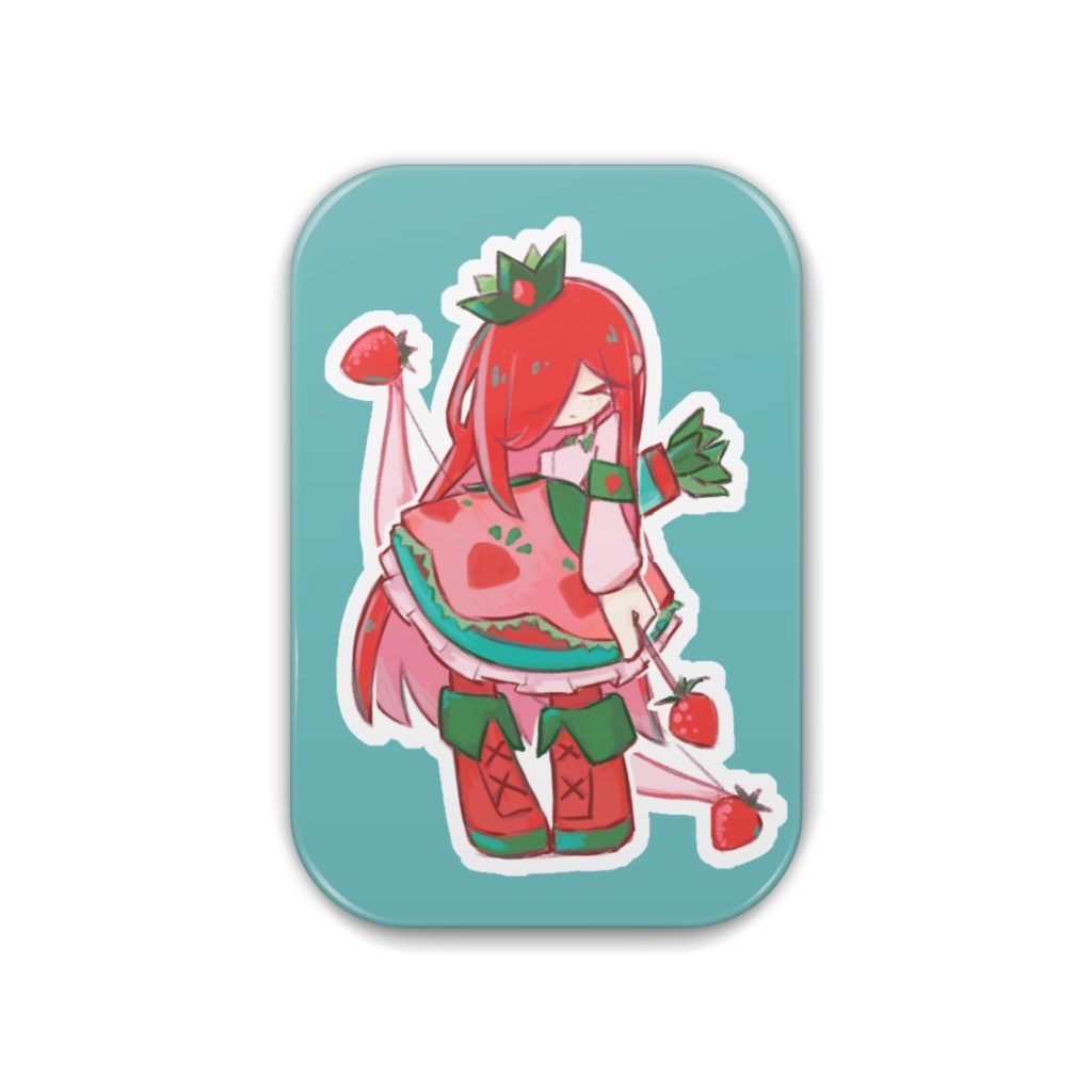 イチゴの弓兵缶バッジ
