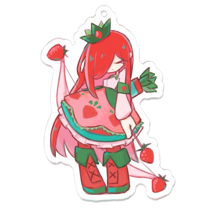 イチゴの弓兵キーホルダー(コーティングなし)