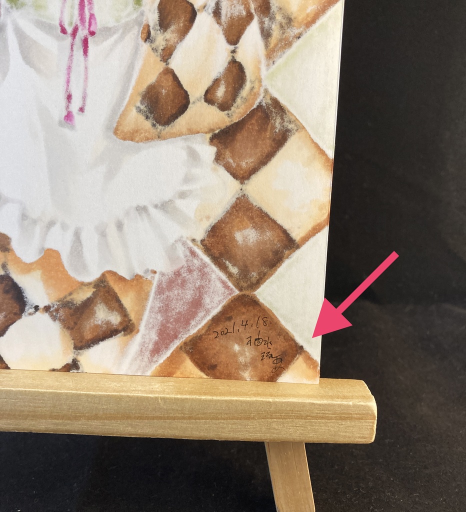 塗り絵3点&塗り見本原画セット(創作女の子)