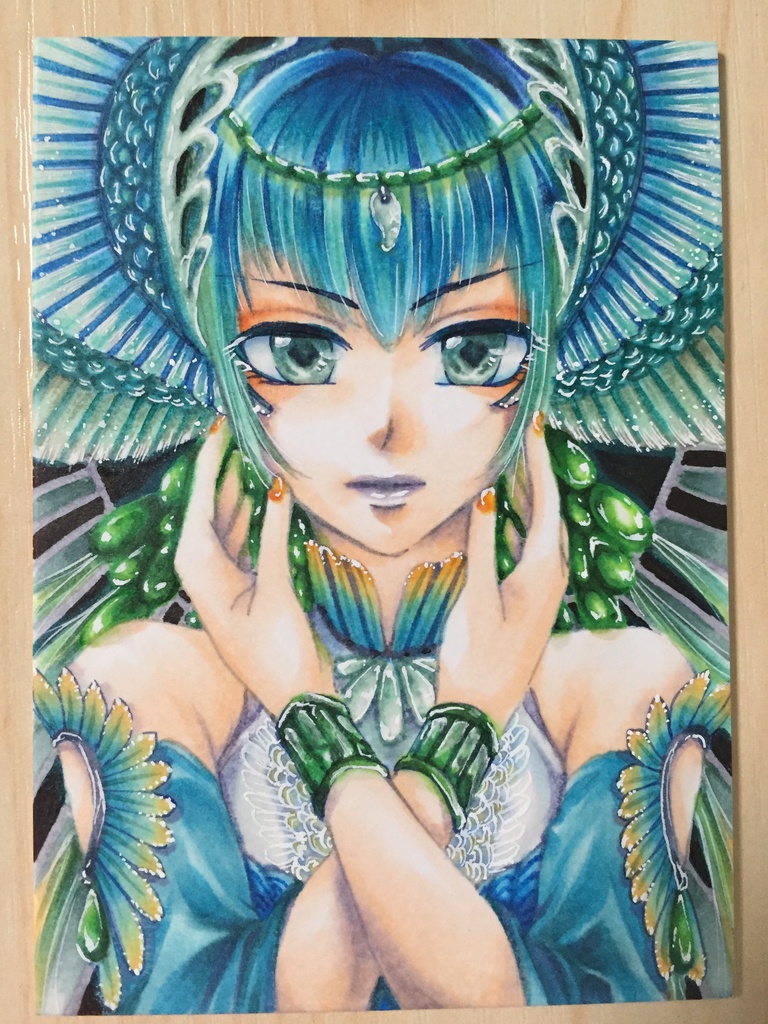 【ATC原画】ヒスイ×かわせみ★送料無料(フレームつき)