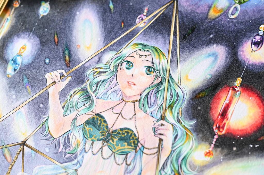 【原画】prism-プリズム-★送料無料(額装済み原画)