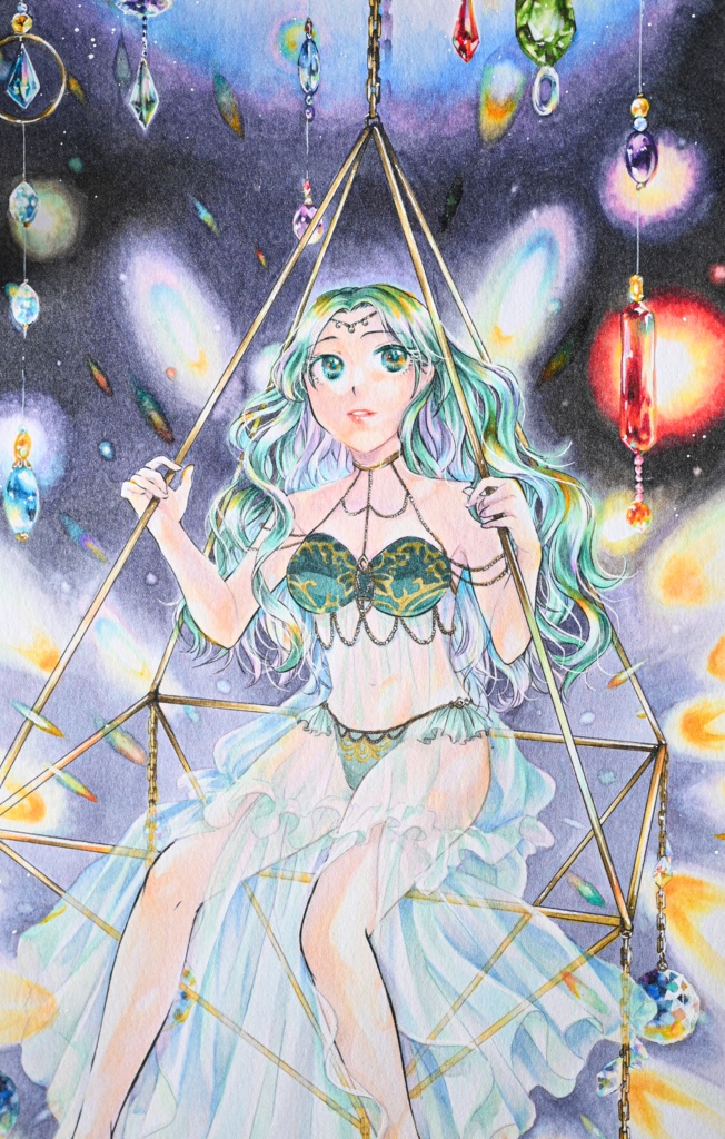 【原画】prism-プリズム-★送料無料(額装済み原画)