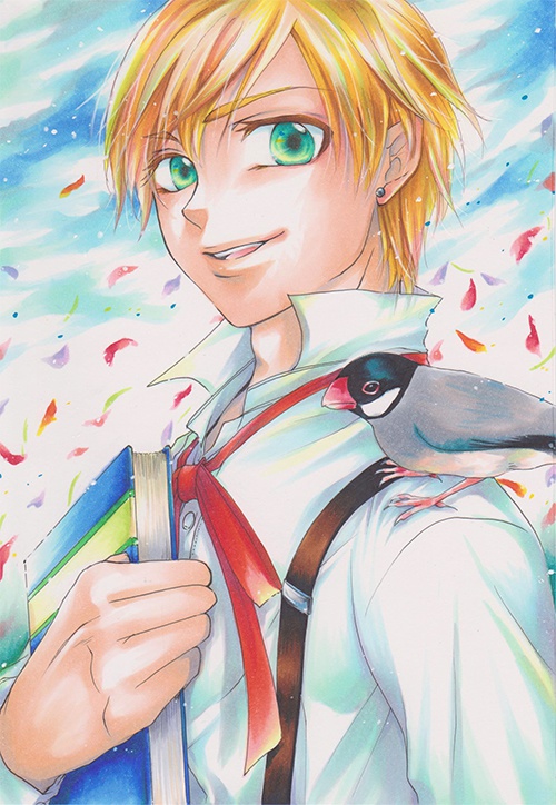 【原画】少年と鳥★送料無料