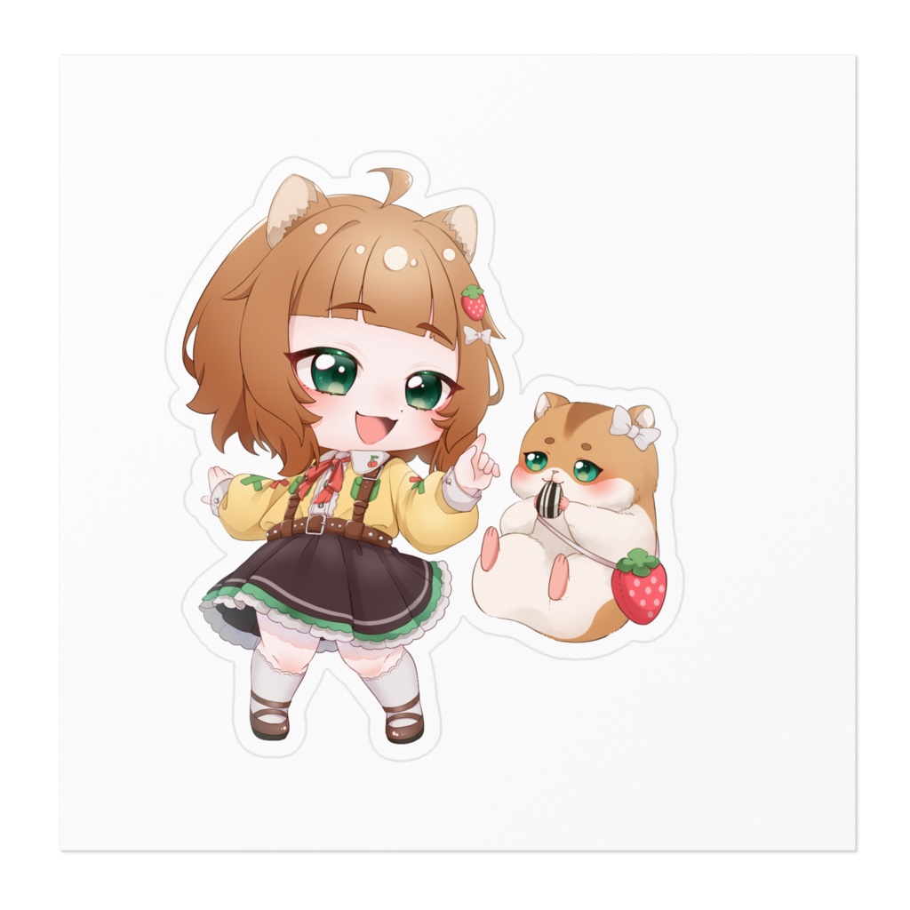 おてちこてちステッカー ホワイトver.