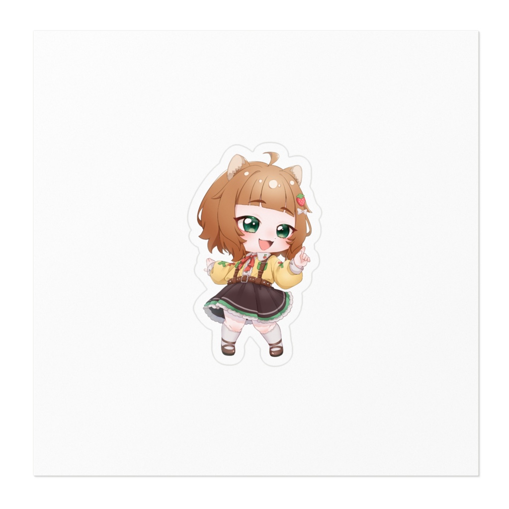 おてちステッカー小 ホワイトver.