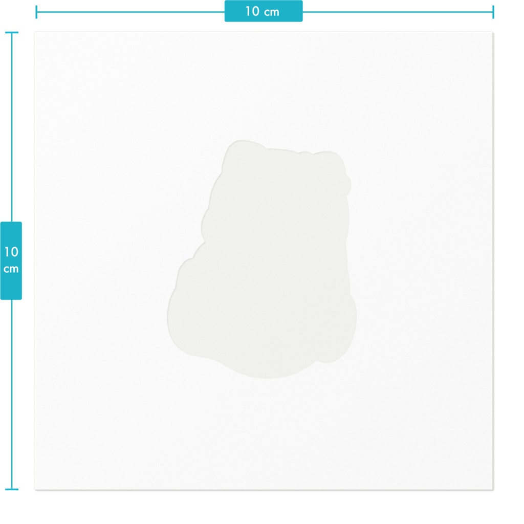 こてちステッカー大 ホワイトver.