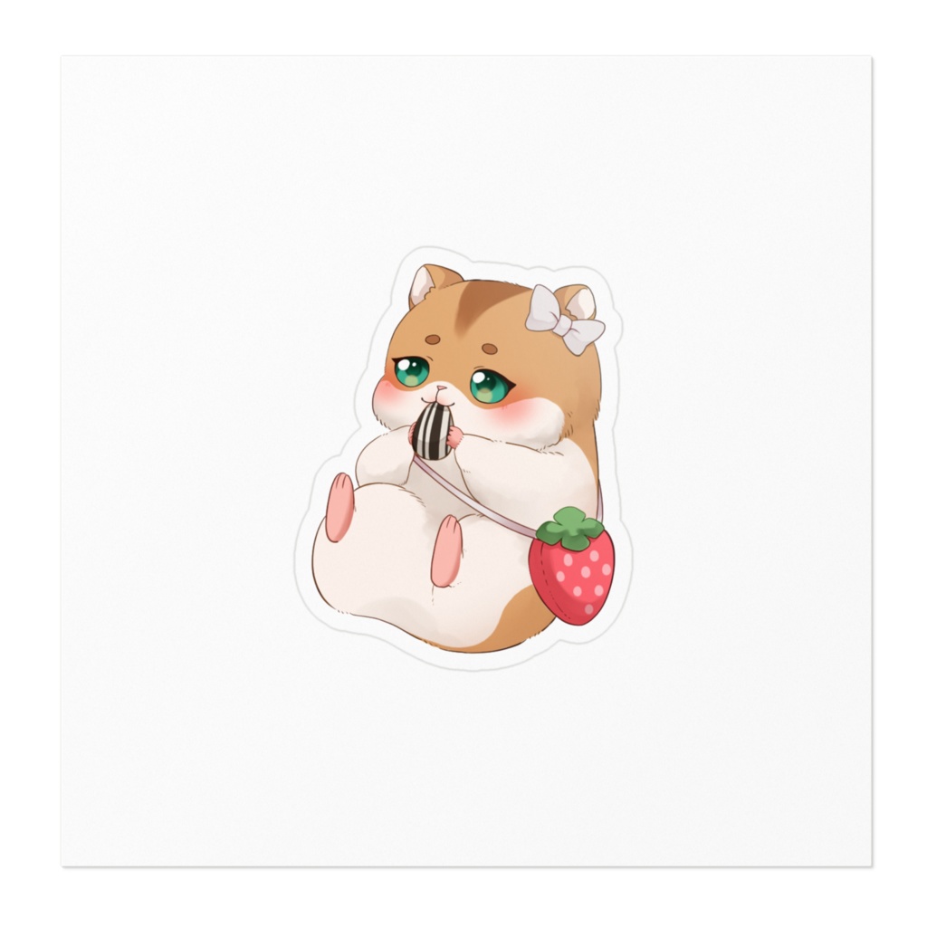 こてちステッカー大 ホワイトver.