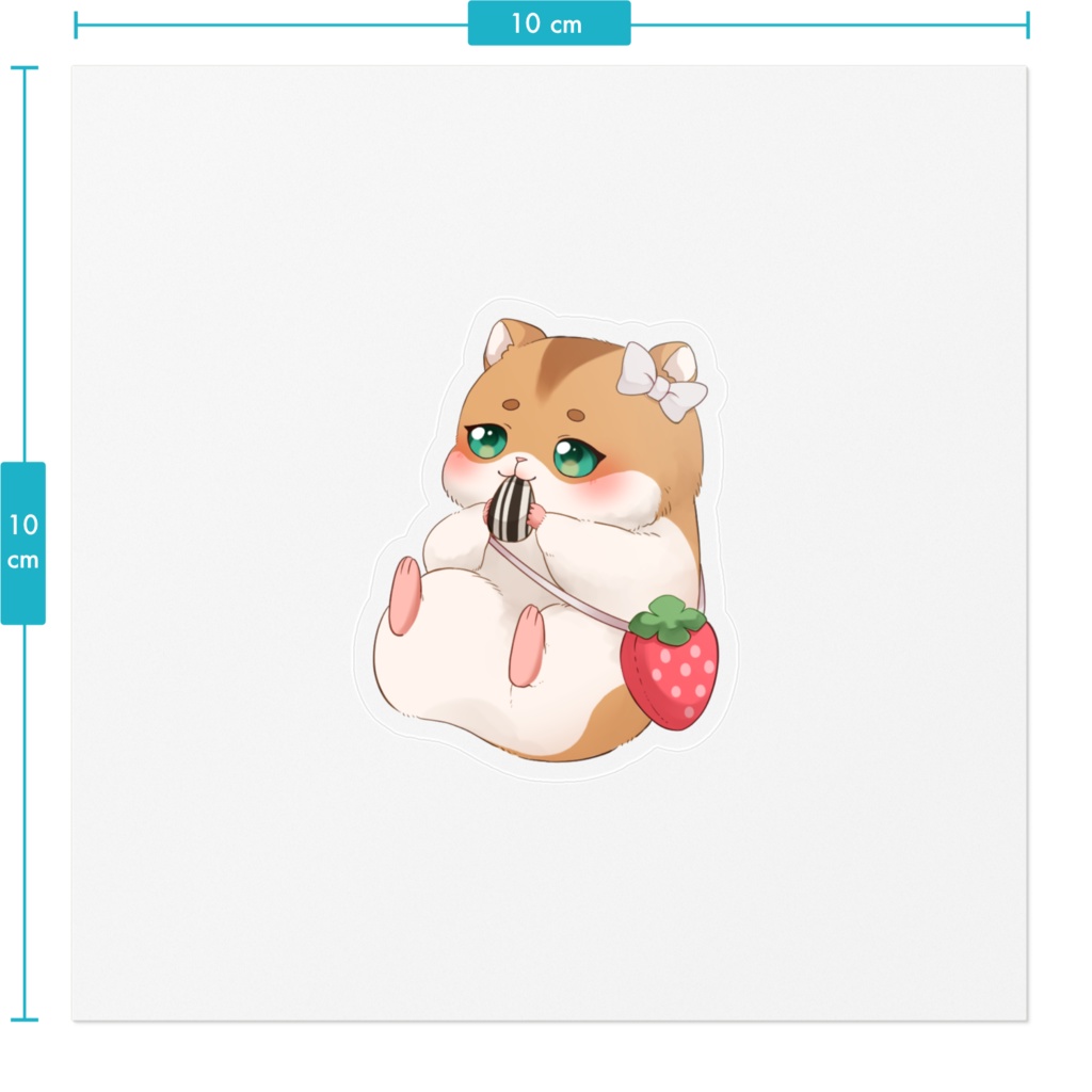 こてちステッカー大 クリアver.