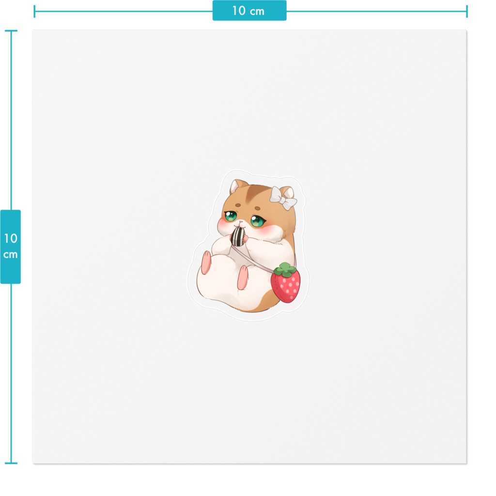 こてちステッカー小 クリアver.