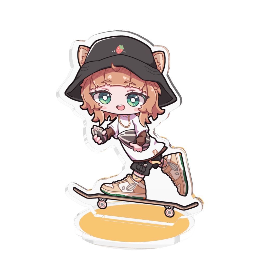 いけいけおてちアクスタ70×70mm 口開けver.